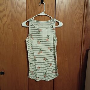 Maurices White and Pink Floral Tank Top